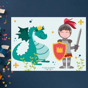 Set de table encapsulé Chevalier 41x29 cm