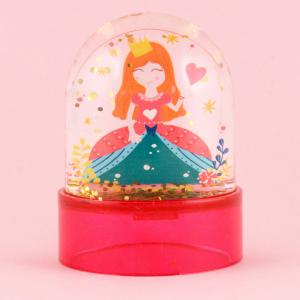 Boule à neige Princesse, paillettes or,  Ø 5 cm - 7 cm hauteur