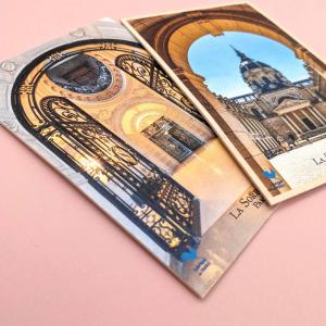 Carte postale en bois français