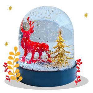 Boule de Noël sujet Ø 9 cm